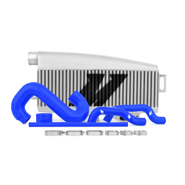 Mishimoto — Mishimoto Subaru 02-07 WRX/04-07 STi Top-Mount Intercooler Kit - Powder Coated Silver & Blue Hoses - view 23